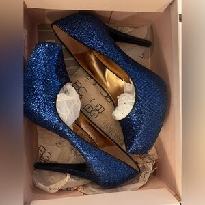 BCBG Generation Blue Sparkle 4 1/2" Heels